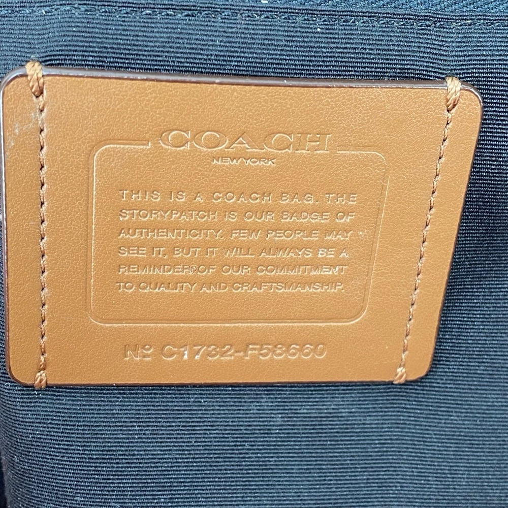 Coach Derby Tote Saddle Brown Pebbled Leather Shoulder Bag F58660 - Picture 10 of 12